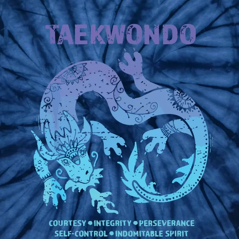 Taekwondo TKD Tae Kwon Do Dragon Art Martial Arts Graphic Tie-Dye T-Shirt