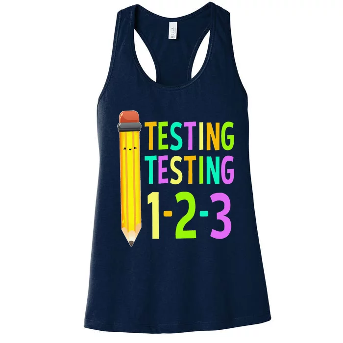 Teacher Testing Teacher STAAR Test Exam Women's Racerback Tank