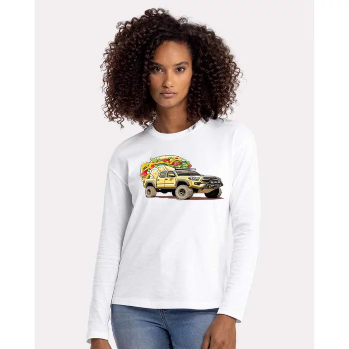 Taco Tacoma Truck TRD Overlanding Overland 4X4 Truck 4WD Womens Cotton Relaxed Long Sleeve T-Shirt