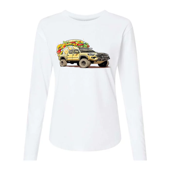 Taco Tacoma Truck TRD Overlanding Overland 4X4 Truck 4WD Womens Cotton Relaxed Long Sleeve T-Shirt