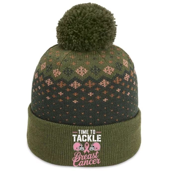 Time To Tackle Breast Cancer The Baniff Cuffed Pom Beanie