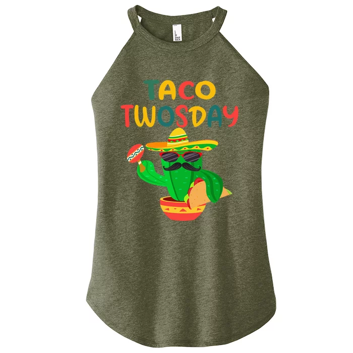 Taco Twosday Toddler Cactus 2nd Birthday Cinco De Mayo Women’s Perfect Tri Rocker Tank