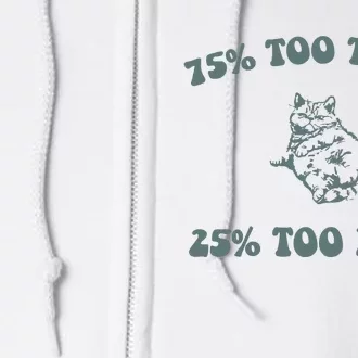 Too Tired Too Lazy Funny Retro Full Zip Hoodie