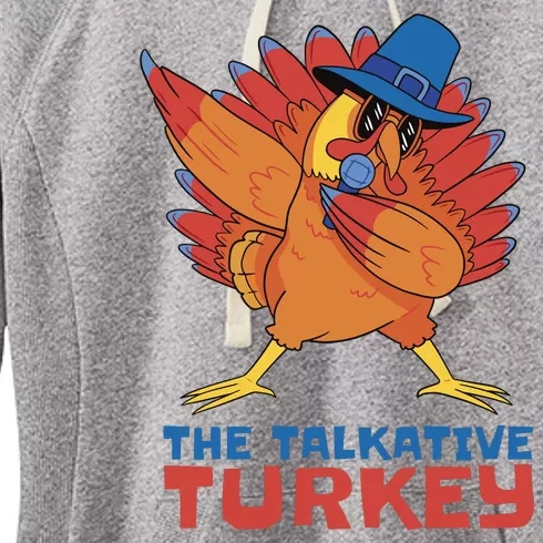 The Talkative Turkey Funny Thanksgiving Women's Fleece Hoodie