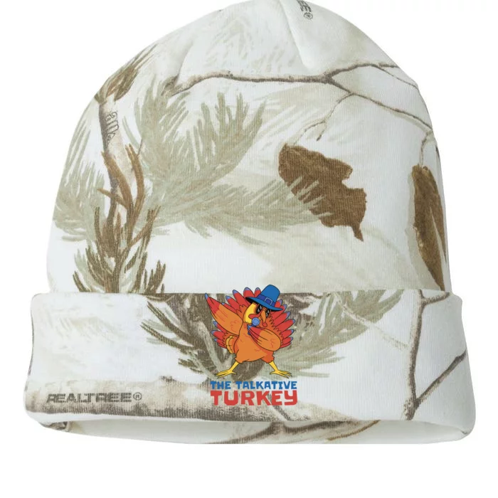 The Talkative Turkey Funny Thanksgiving Kati - 12in Camo Beanie