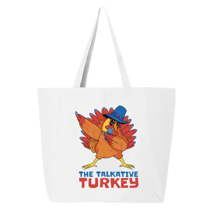 The Talkative Turkey Funny Thanksgiving 25L Jumbo Tote