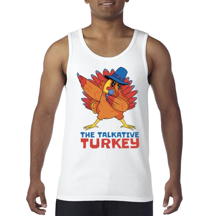 The Talkative Turkey Funny Thanksgiving Tank Top