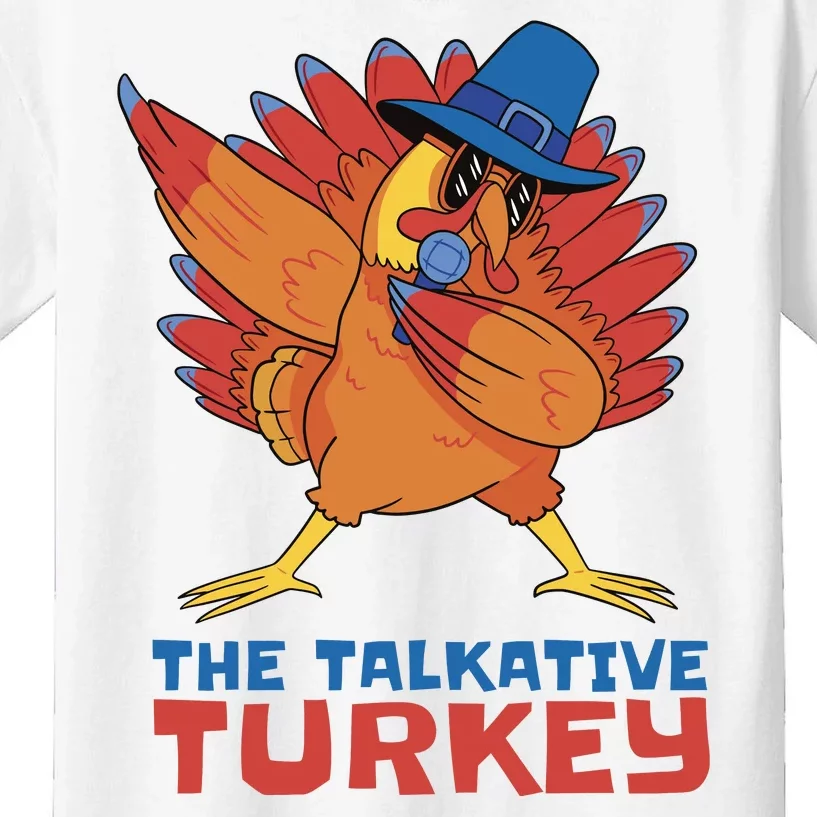 The Talkative Turkey Funny Thanksgiving Kids T-Shirt