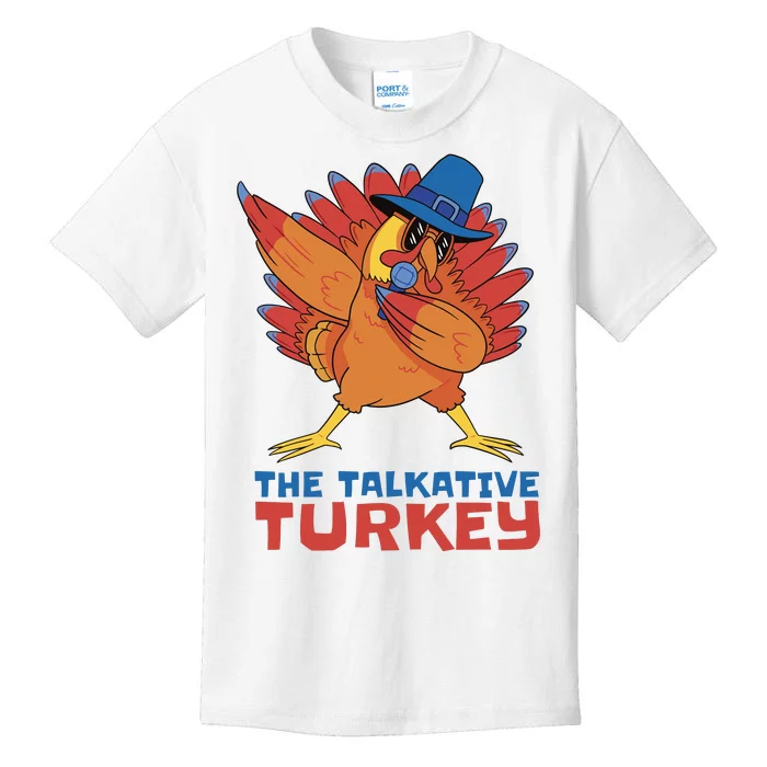 The Talkative Turkey Funny Thanksgiving Kids T-Shirt