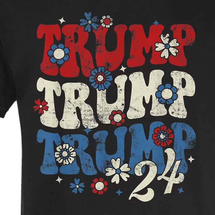 Trump Trump Trump 2024 Retro Groovy Garment-Dyed Heavyweight T-Shirt