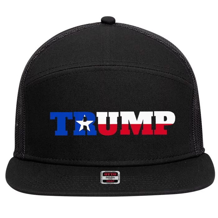 Texas Trump Texans For Trump 7 Panel Mesh Trucker Snapback Hat