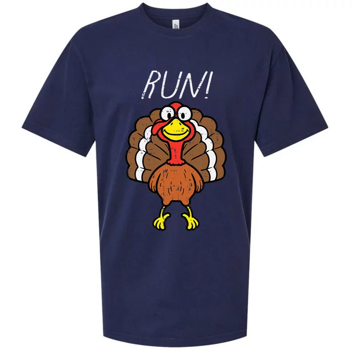 Turkey Trot Thanksgiving Fun Run Sueded Cloud Jersey T-Shirt