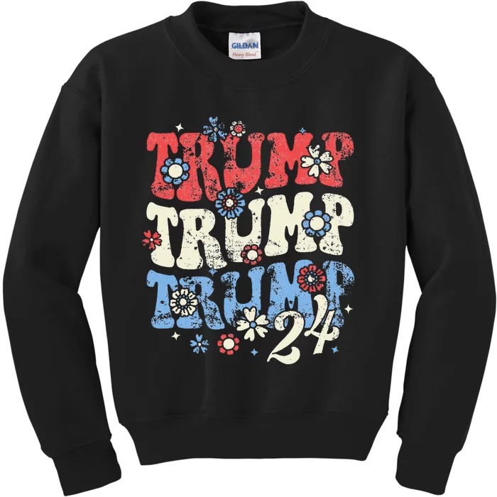 Trump Trump Trump 2024 Kids Sweatshirt