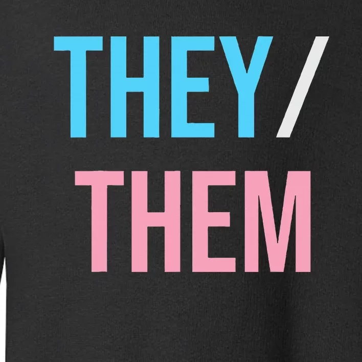 They Them Their Pronouns For Enby Nb Lgbtq Pride Toddler Sweatshirt