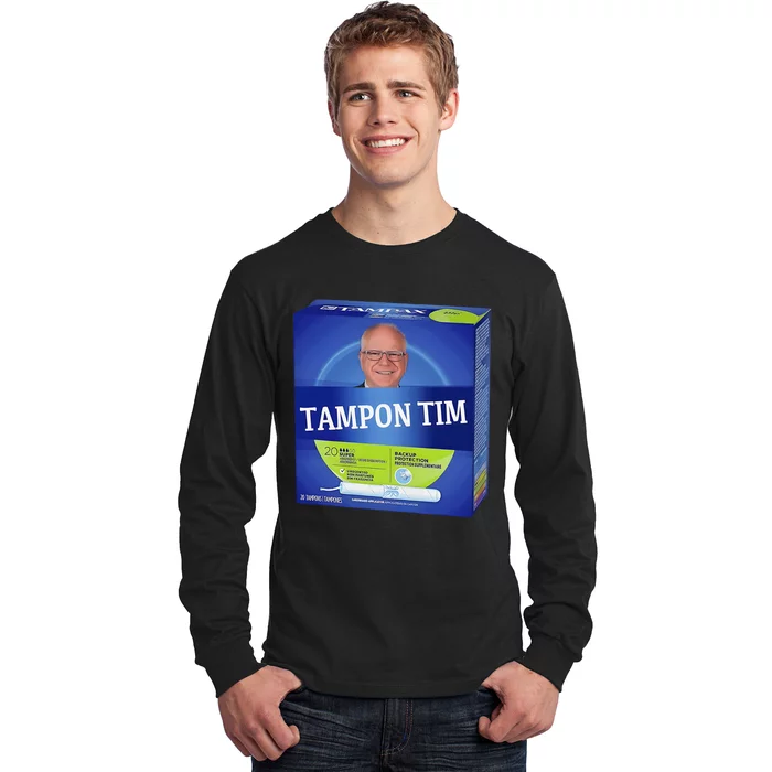 Tampontim Tampon Tim Funny KamalaS Vice President Tim Walz Long Sleeve Shirt