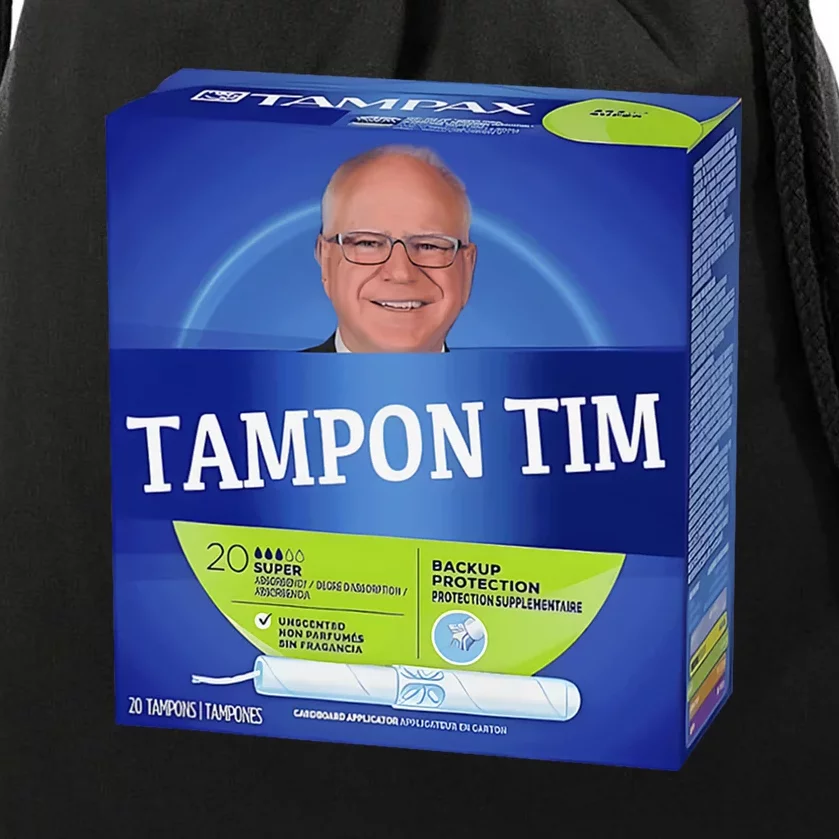 Tampontim Tampon Tim Funny KamalaS Vice President Tim Walz Drawstring Bag