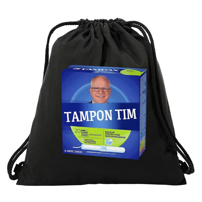 Tampontim Tampon Tim Funny KamalaS Vice President Tim Walz Drawstring Bag