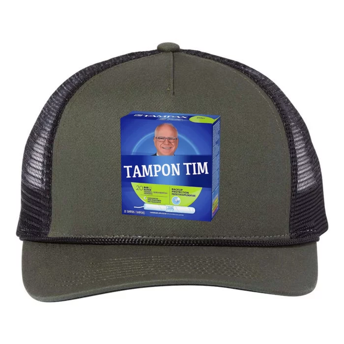 Tampontim Tampon Tim Funny KamalaS Vice President Tim Walz Retro Rope Trucker Hat Cap