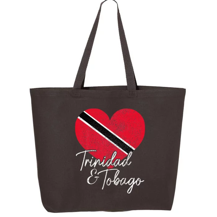 Trinidad & Tobago Trinidadian Tobagonian Flag Heart Pride 25L Jumbo Tote