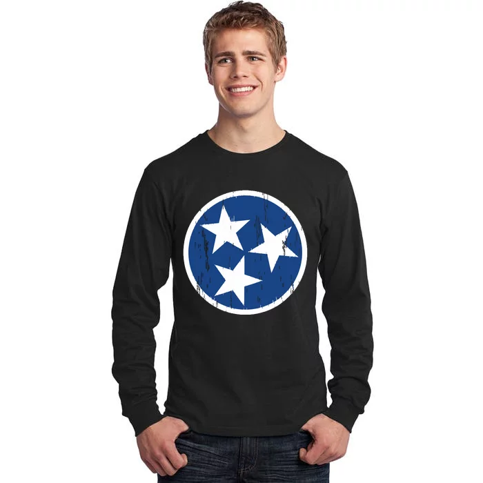 Tennessee Tristar Tennessee State Flag Tall Long Sleeve T-Shirt