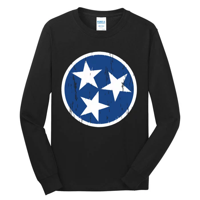 Tennessee Tristar Tennessee State Flag Tall Long Sleeve T-Shirt