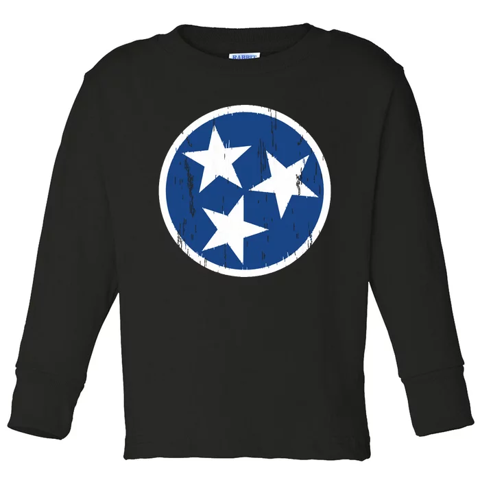 Tennessee Tristar Tennessee State Flag Toddler Long Sleeve Shirt