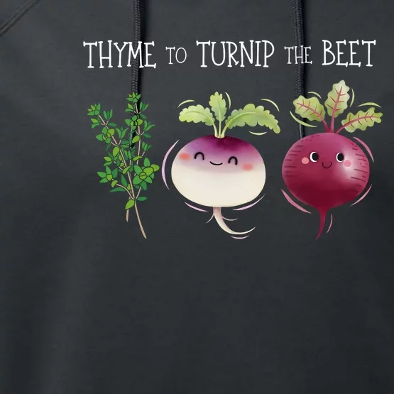 Thyme To Turnip The Beet Vegetable Performance Fleece Hoodie