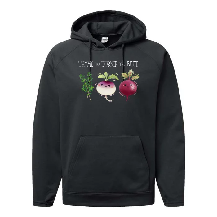 Thyme To Turnip The Beet Vegetable Performance Fleece Hoodie