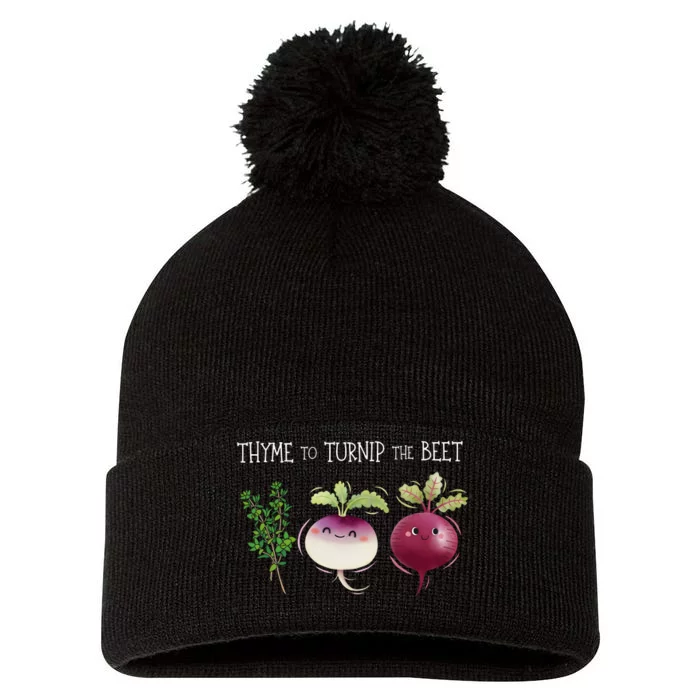 Thyme To Turnip The Beet Vegetable Pom Pom 12in Knit Beanie