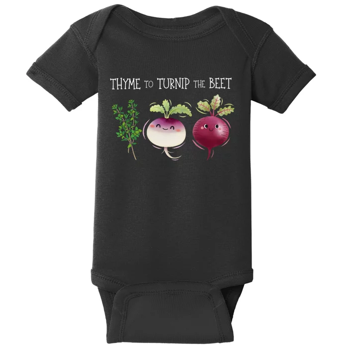 Thyme To Turnip The Beet Vegetable Baby Bodysuit