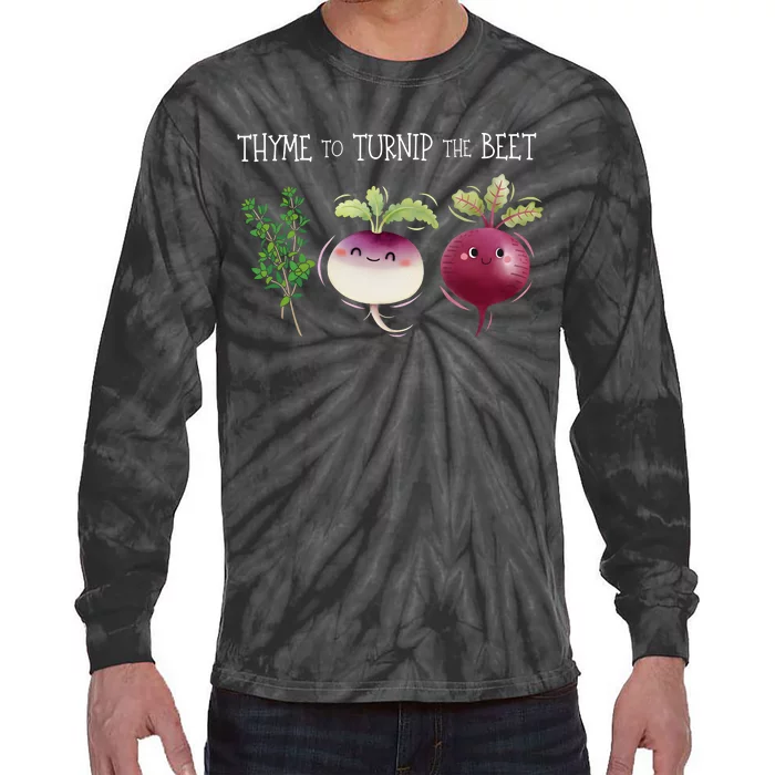 Thyme To Turnip The Beet Vegetable Tie-Dye Long Sleeve Shirt