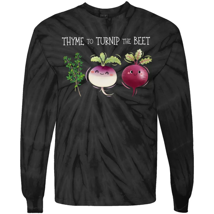 Thyme To Turnip The Beet Vegetable Tie-Dye Long Sleeve Shirt