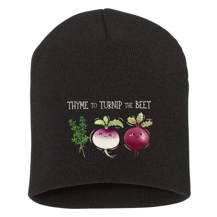 Thyme To Turnip The Beet Vegetable Short Acrylic Beanie