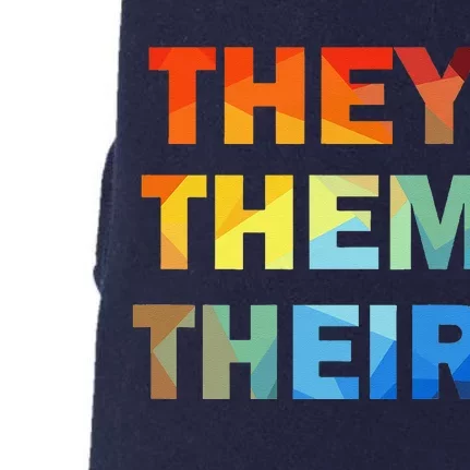 They Them Their Nb Pronoun Pride Doggie 3-End Fleece Hoodie