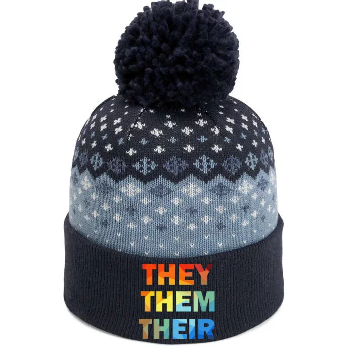 They Them Their Nb Pronoun Pride The Baniff Cuffed Pom Beanie