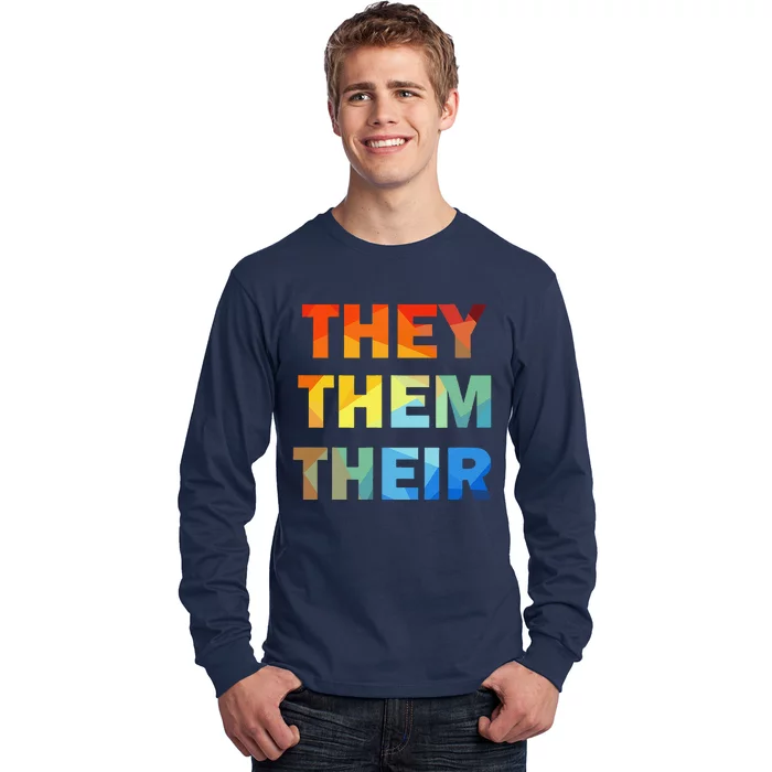 They Them Their Nb Pronoun Pride Long Sleeve Shirt