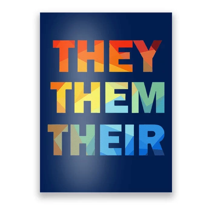 They Them Their Nb Pronoun Pride Poster