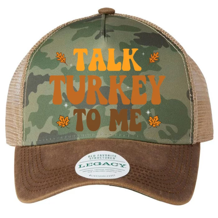 Talk Turkey To Me Groovy Thanksgiving Family Matching Premium Legacy Tie Dye Trucker Hat