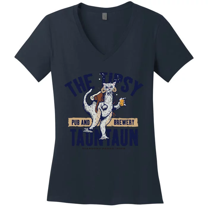 The Tipsy Tauntaun Women's V-Neck T-Shirt