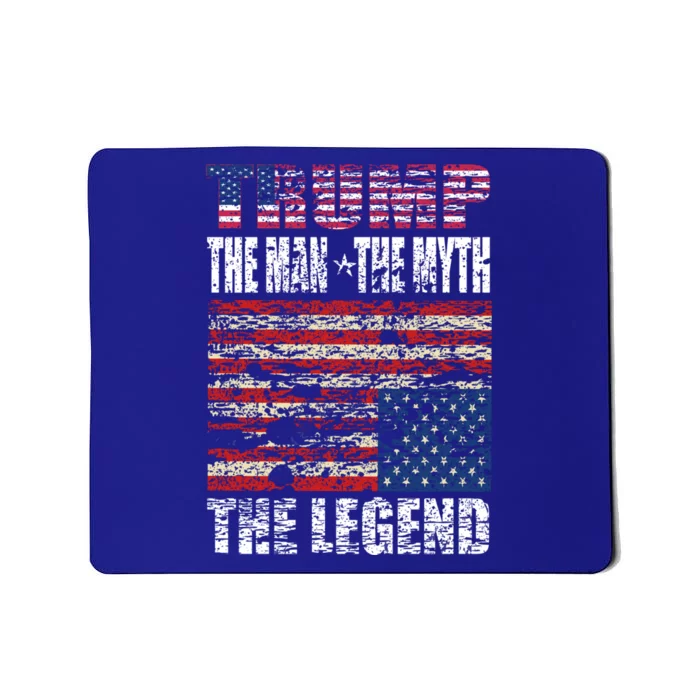 Trump The The Myth The Legend Distressed Usa Trump Flags Funny Gift Mousepad