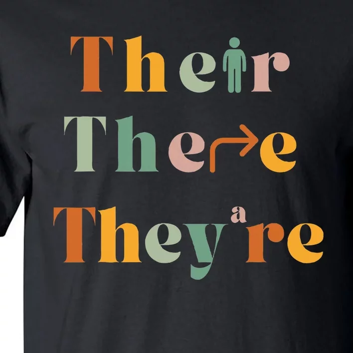 Their There TheyRe Funny English Teacher Gramma Police Joke Tall T-Shirt