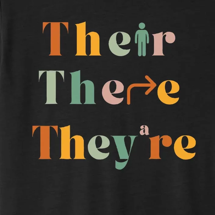 Their There TheyRe Funny English Teacher Gramma Police Joke ChromaSoft Performance T-Shirt