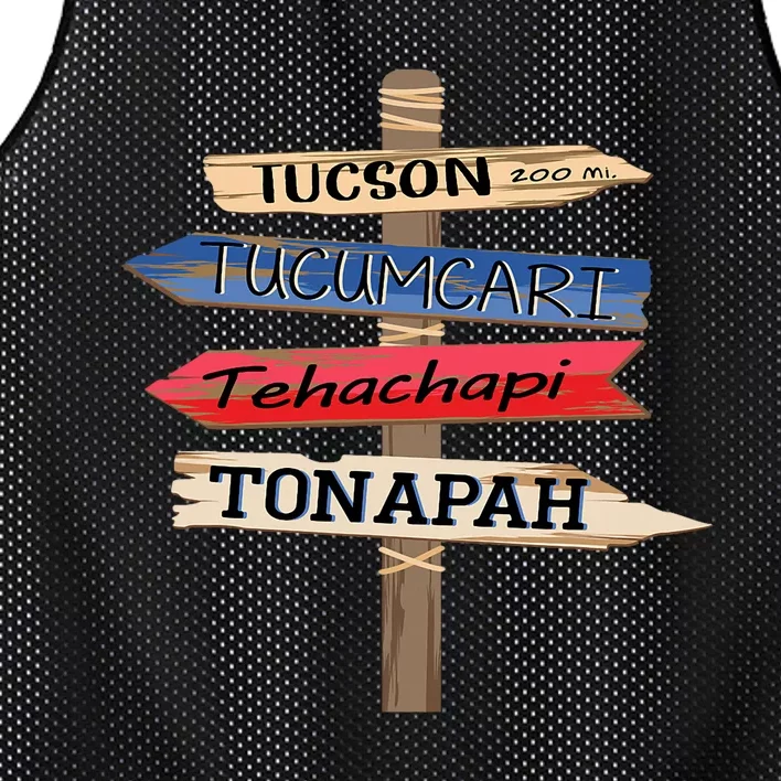 Tucson Tucumcari Tehachapi Tonapah Tourist Guideline Mesh Reversible Basketball Jersey Tank