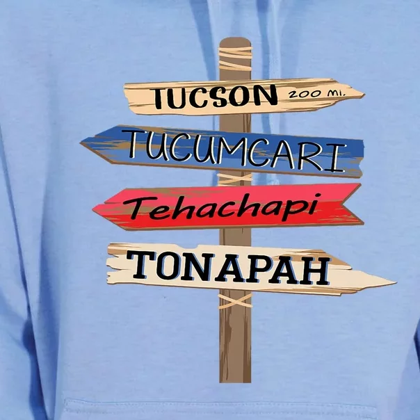 Tucson Tucumcari Tehachapi Tonapah Tourist Guideline Unisex Surf Hoodie