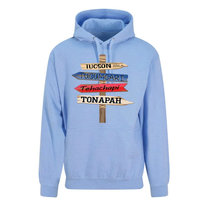 Tucson Tucumcari Tehachapi Tonapah Tourist Guideline Unisex Surf Hoodie