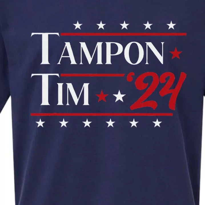 Tampontim Tampon Tim Funny KamalaS Vice President Tim Walz Sueded Cloud Jersey T-Shirt