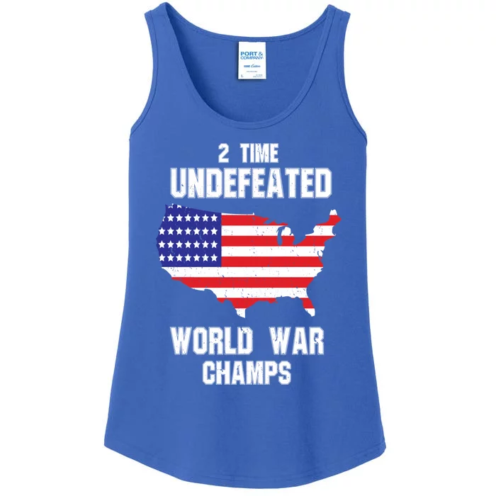 Two Time Undefeated World Champion Cool Independence Gift Ladies Essential Tank