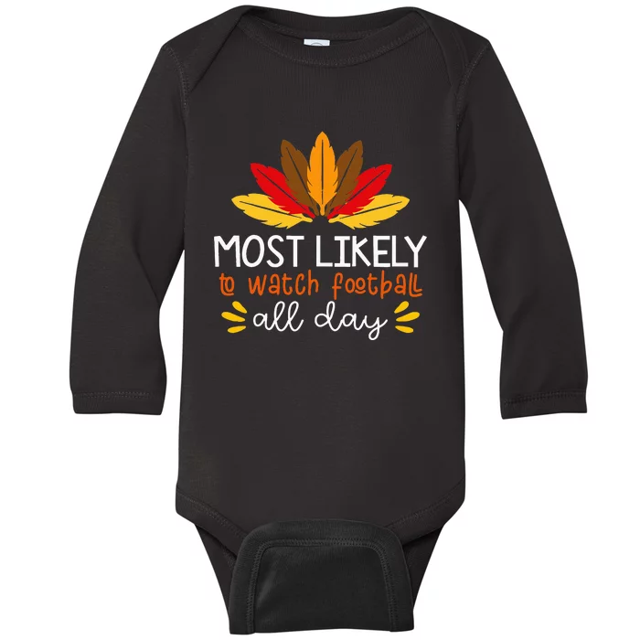 Thanksgiving Turkey Ultimate Football Fanatic Baby Long Sleeve Bodysuit