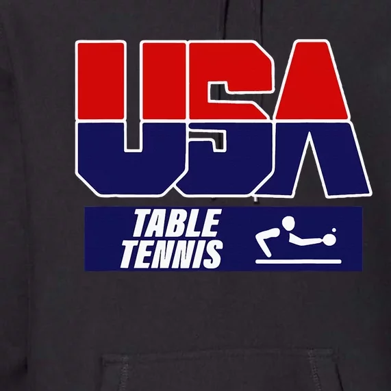 Table Tennis Usa Team Premium Hoodie