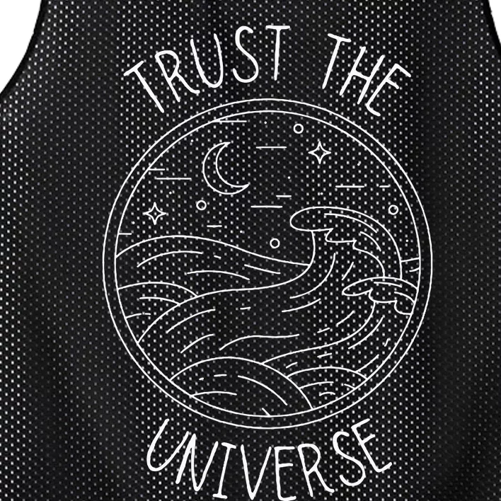 Trust The Universe Inspirational Spiritual Positive Vibes Mesh Reversible Basketball Jersey Tank